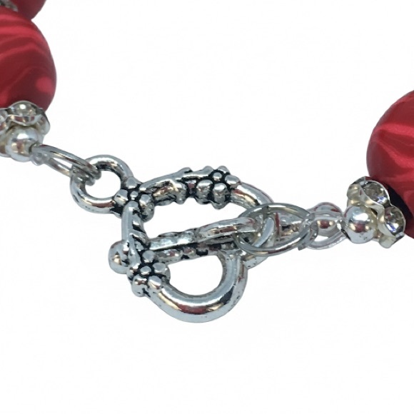 Unique Handmade Polymer Clay Bead Bracelet - Picture 5 of 11